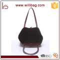 H-Quality Elegant Genuine Leather Lady Handbag With Messenger Bag